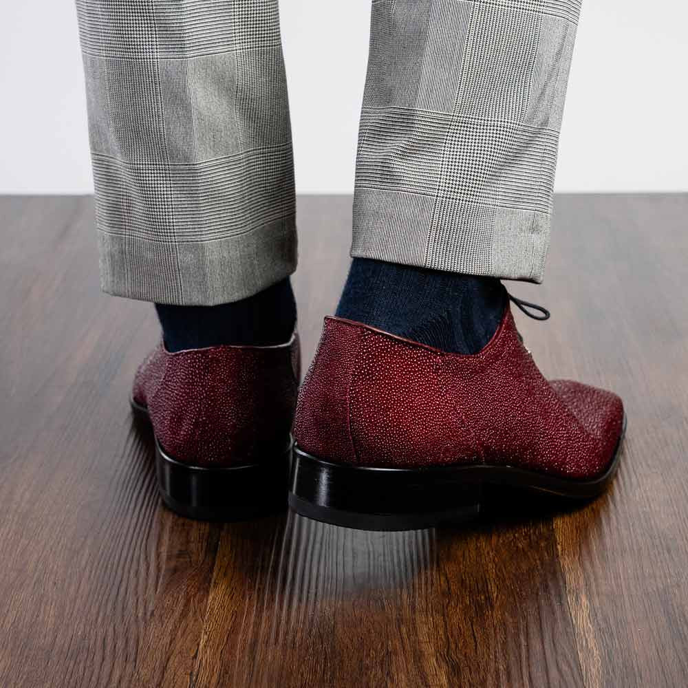 Marco Di Milano Rimini Genuine Stingray Lace-Up Shoe - Wine