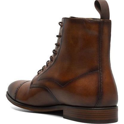 Stacy Adams Henry Cap Toe Lace Up Boot in Tan