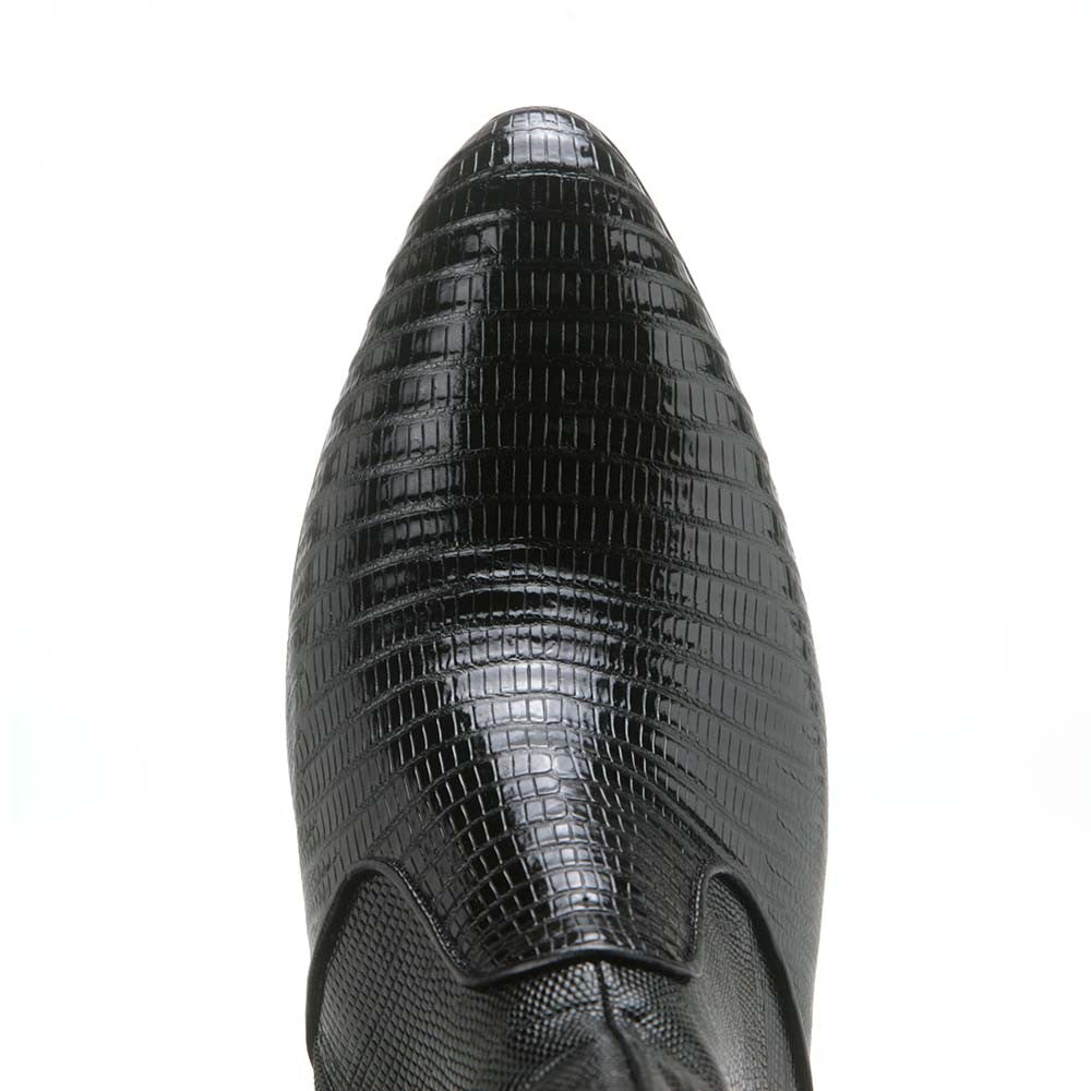 Los Altos Black Genuine Teju Lizard