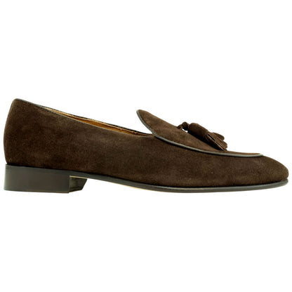 Alan Payne Porto Brown Suede Tassel Loafer for Men