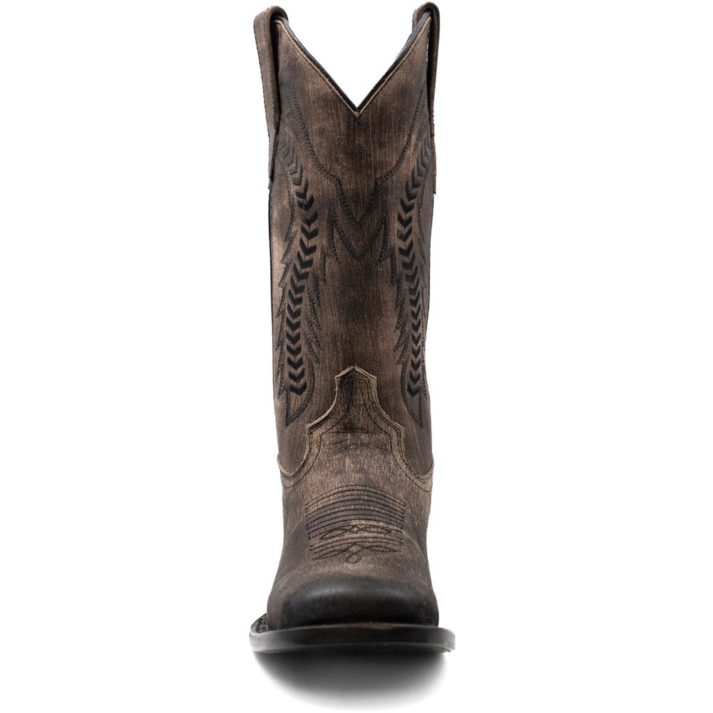Ferrini Men's Ashton Oak Square Toe Leather Cowboy Boots