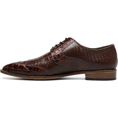 Stacy Adams Tristano Modified Bike Toe Oxford in Cognac