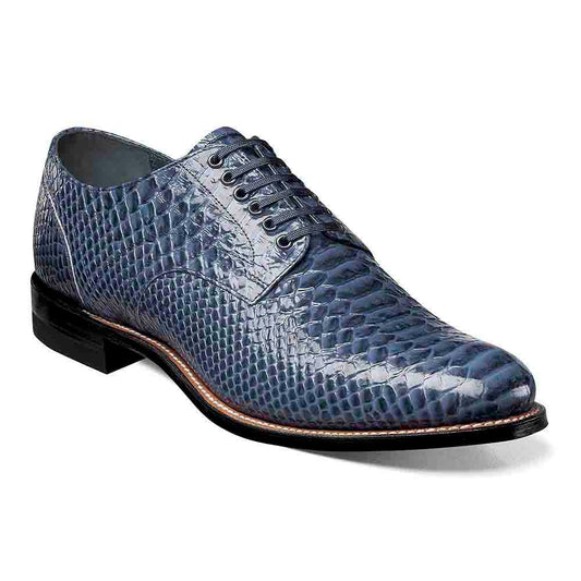 Stacy Adams Men's Madison Blue Anaconda Print Plain Toe Oxford