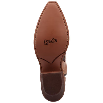 Laredo Flourish Women's Brown Leather Western Boot - 17" Tall Snip Toe Dress Boot