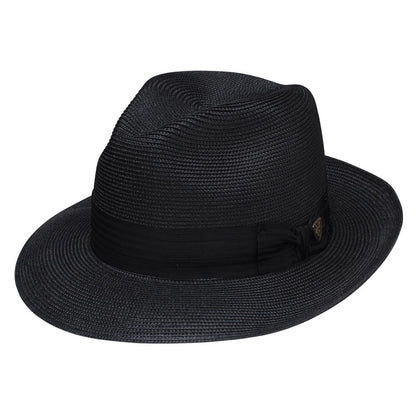 Dobbs Harrod Florentine Milan Straw Hat in Black