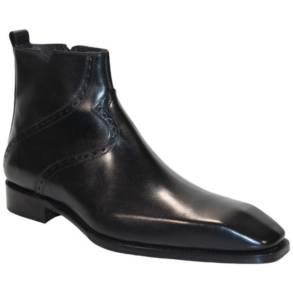Duca Pedaso Men's Black Calf-Skin Leather Boots