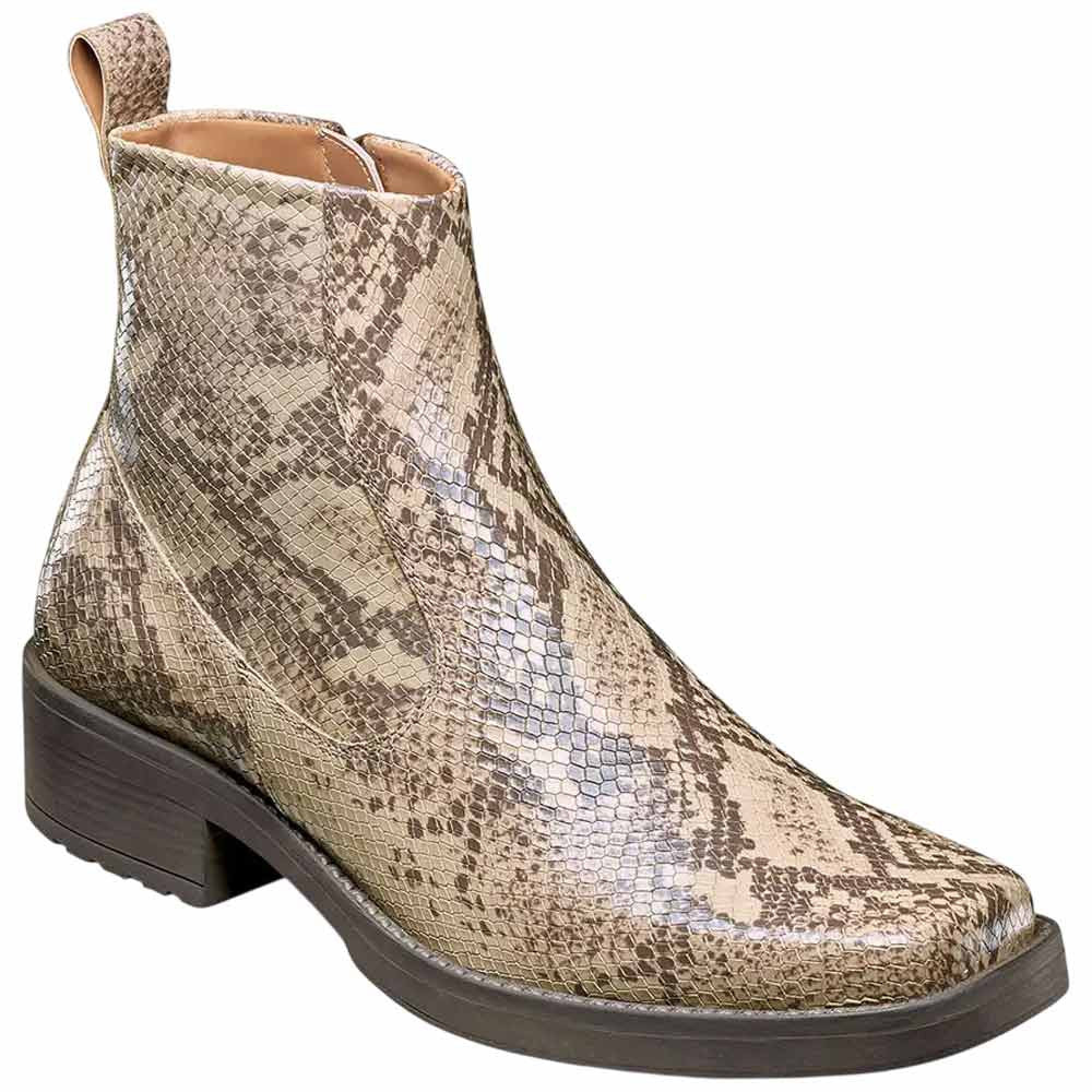Stacy Adams Shea Plain Toe Side Zip Boot - Natural