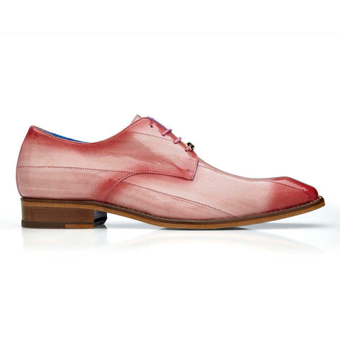 Belvedere Genuine Hand Painted Eel Italo Pink Men's Oxford Shoes