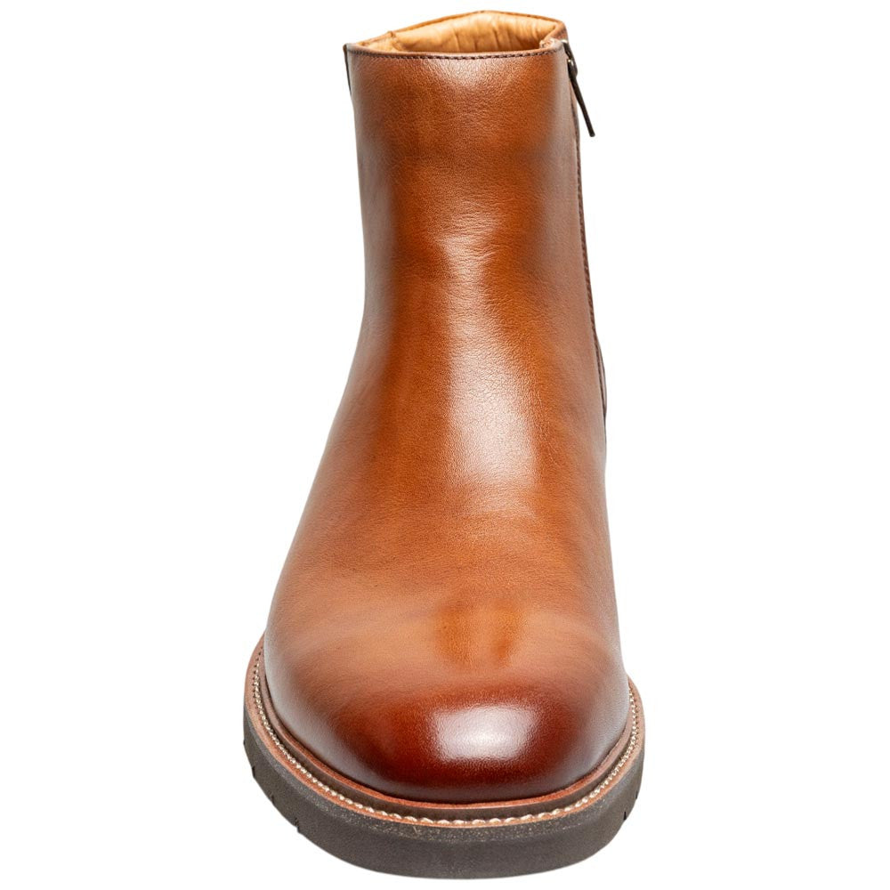 Florsheim Redford Cognac Men's Plain Toe Side Zip Boot
