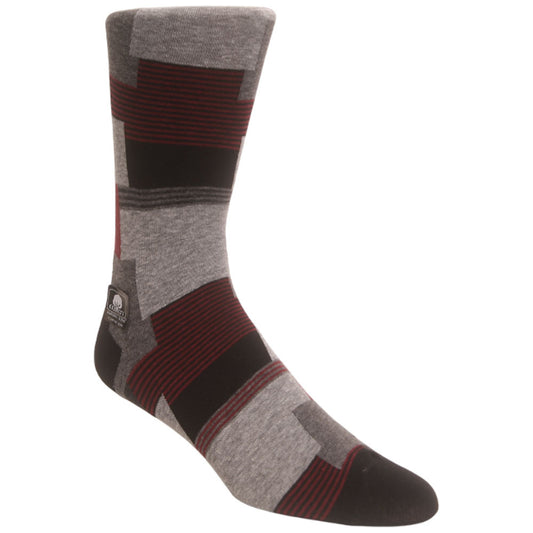 Modern Motif Red Men’s Crew Dress Sock | Stacy Adams Premium Socks