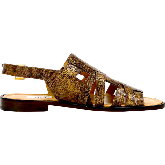 Mauri Antigua Men's Special Dye Desert Exotic Ostrich Leg Sandal