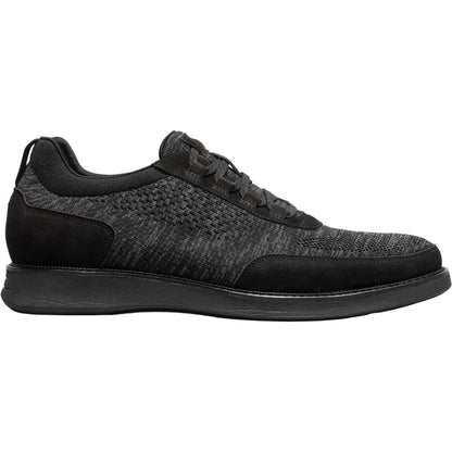 Florsheim Launch Black Knit Elastic Lace Moc Toe Slip On Men's Shoes