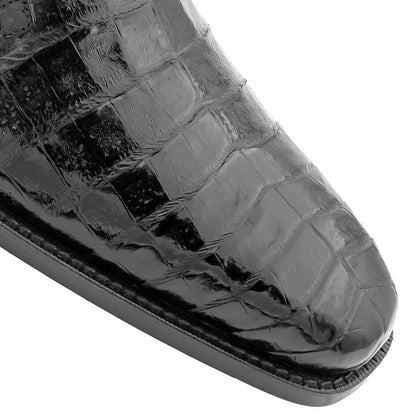 Mezlan of Spain Genuine Crocodile Skin Black Derby Shoes ANDERSON (USA Men Size)