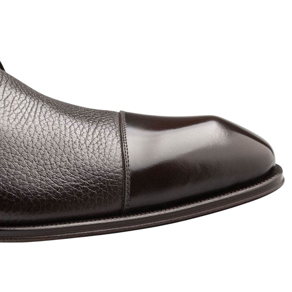 Capello Hi-Shine/Calf Black Cap Toe Derby | Mezlan Dress Shoes for Men