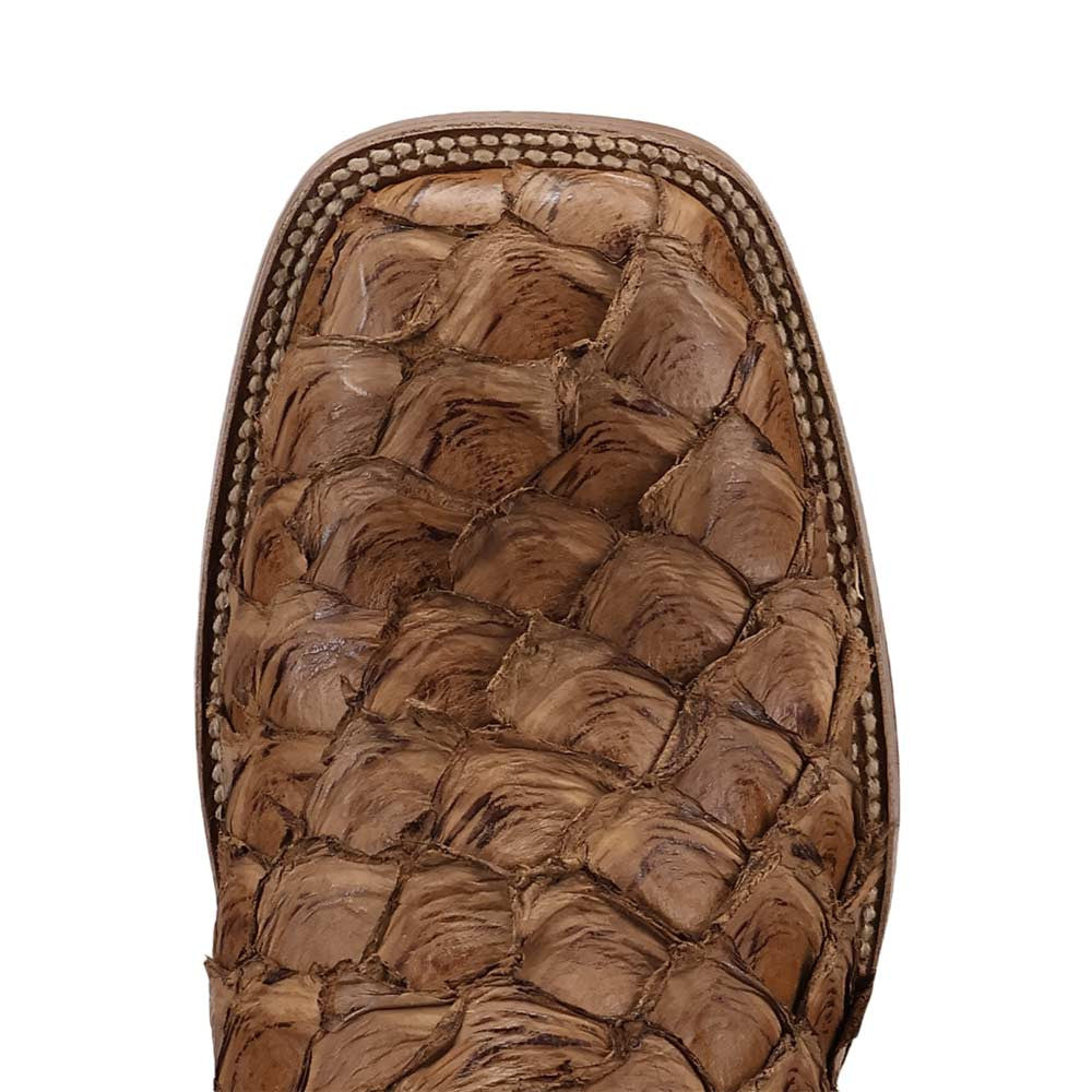 Dan Post Men's Marc Tan Chocolate Genuine Pirarucu Western Cowboy Boot