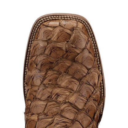 Dan Post Men's Marc Tan Chocolate Genuine Pirarucu Western Cowboy Boot
