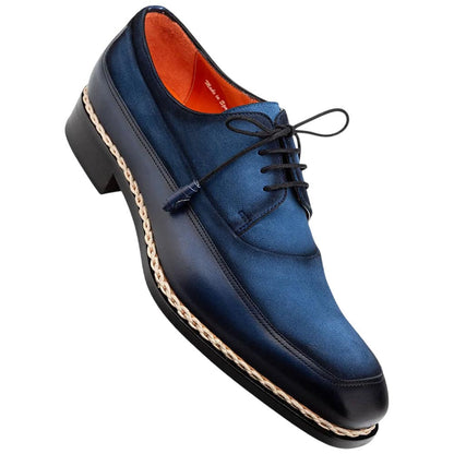 Mezlan Summit Men's Navy Calfskin & Suede Derby