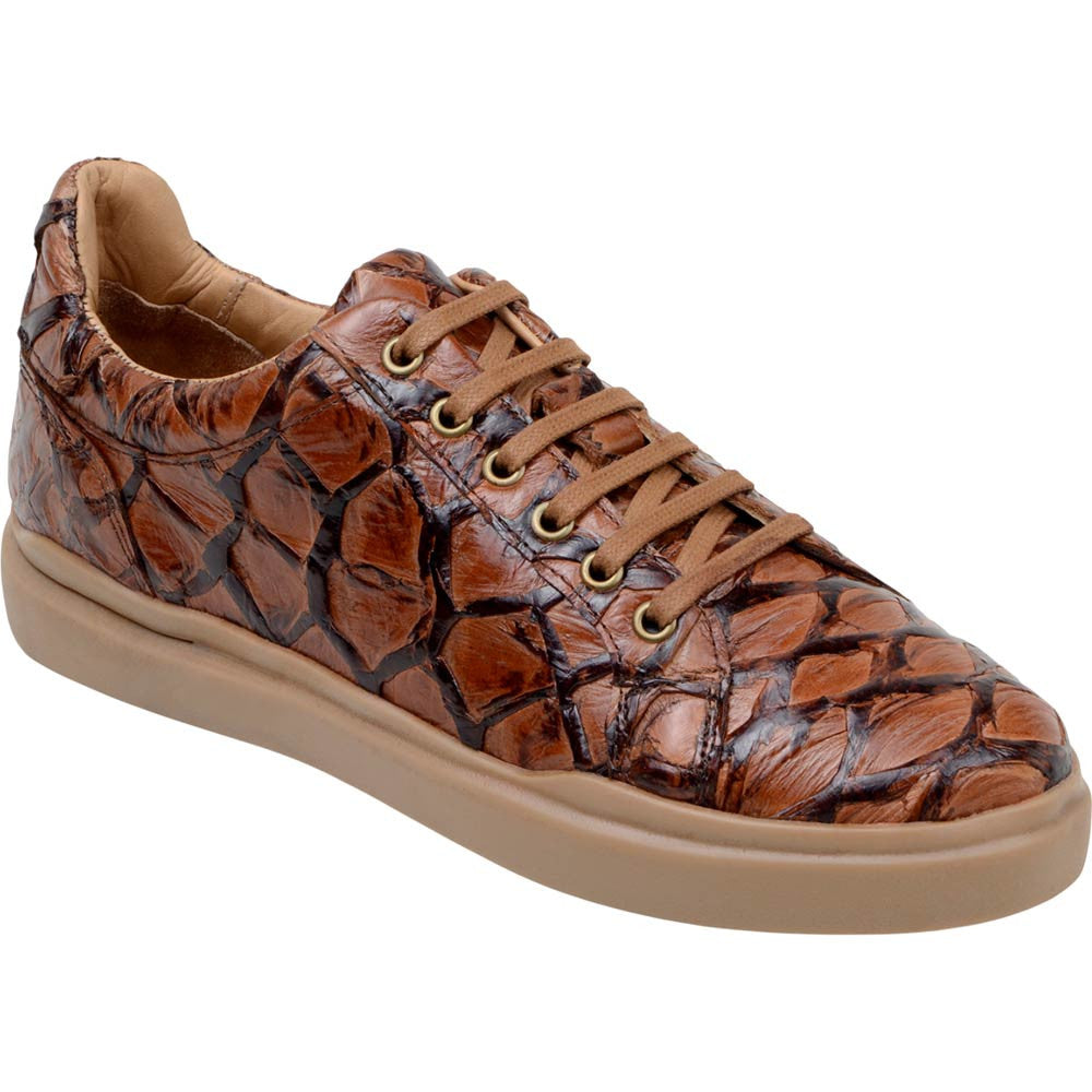 Belvedere Kingstone Almond Men’s Genuine Pirarucu Sneakers