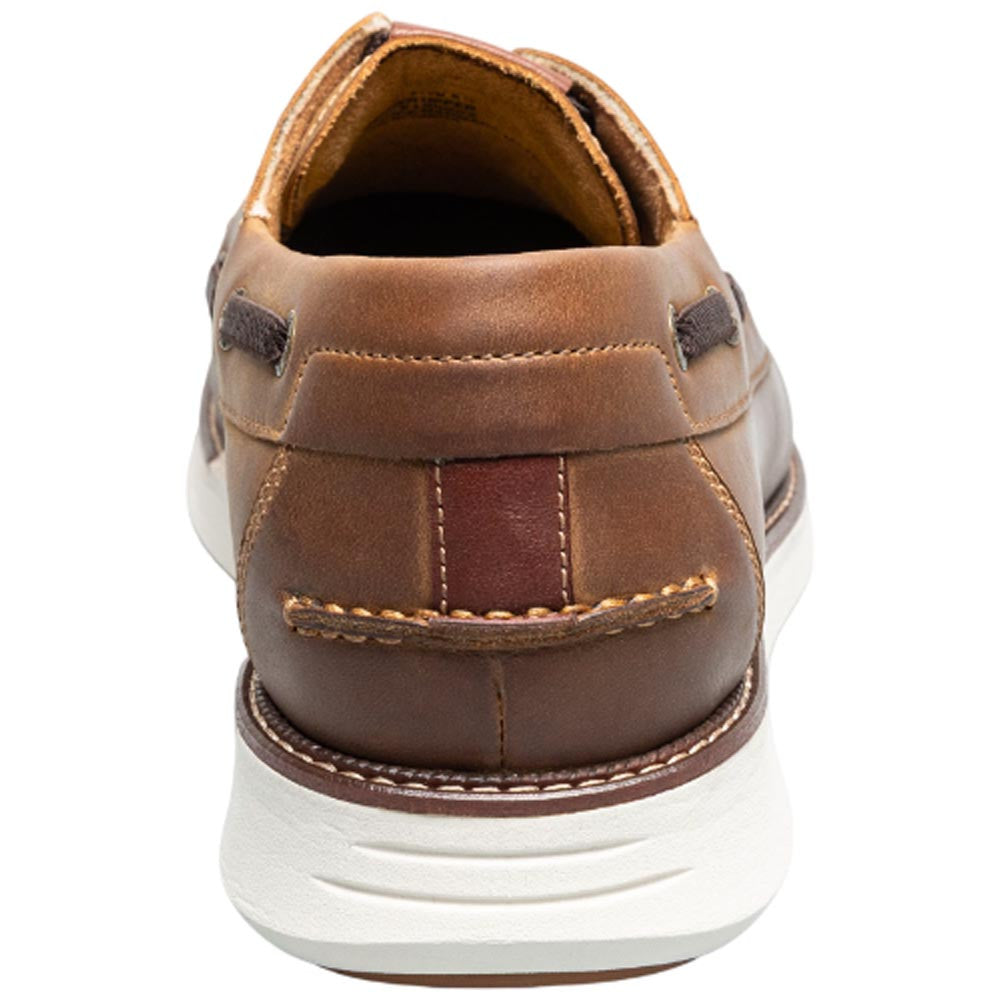Florsheim Launch Moc Toe Elastic Lace Brown Boat Shoes for Men