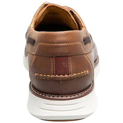 Florsheim Launch Moc Toe Elastic Lace Brown Boat Shoes for Men
