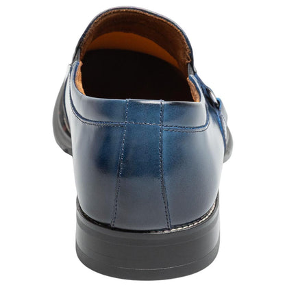 Stacy Adams Alistair Plain Toe Ornament Slip-On - Cobalt