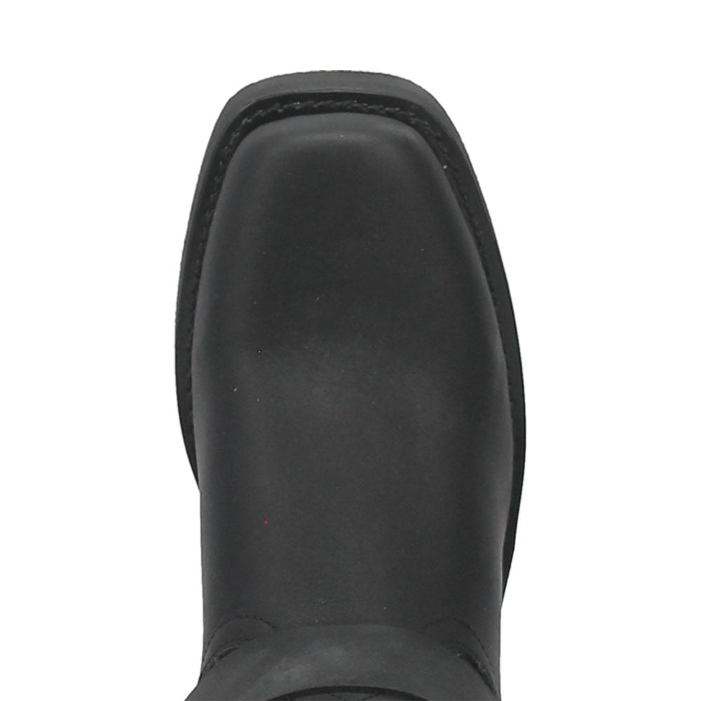 Dingo Dean Black Leather Snoot Toe Western Cowboy Harness Boot (USA Men Size)