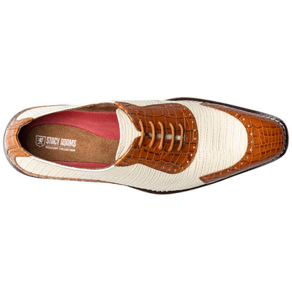 Stacy Adams Tarango Modified Cap Toe Tan Multi Oxford Shoes for Men