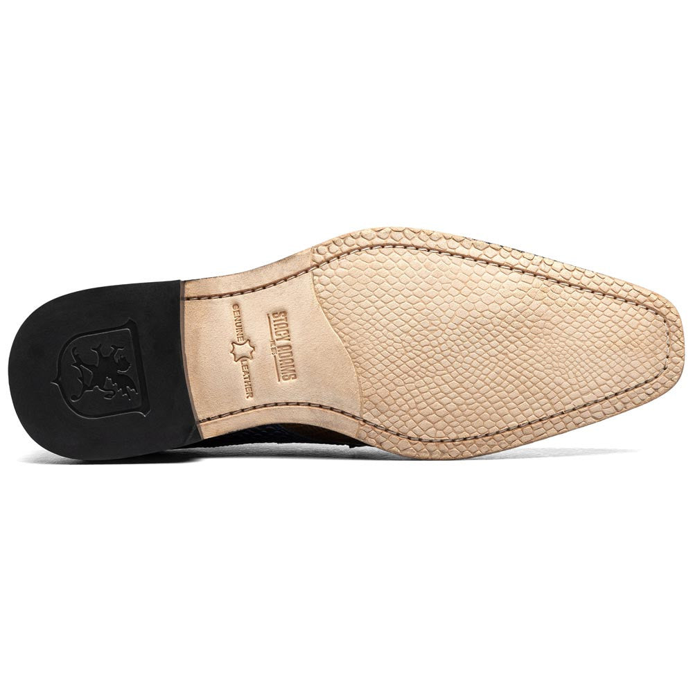 Tristano Modified Bike Toe Oxford | Stacy Adams Dress Shoes in Gray & Blue