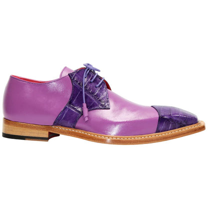 Fennix of Italy Genuine Alligator Skin LANDON 2 Purple Multi Shoe (USA Men Size)