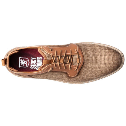 Stacy Adams Sebert Plain Toe Tan Elastic Lace Sneakers for Men
