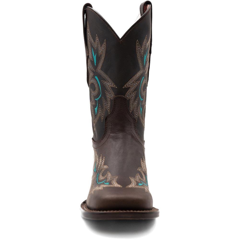Ferrini Women’s Betsy Nicotine Square Toe Leather Cowboy Boots