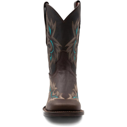 Ferrini Women’s Betsy Nicotine Square Toe Leather Cowboy Boots