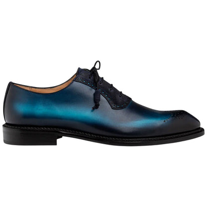 Mezlan Bretton Multi-Tone Oxford - Men's Blue/Multi Wholecut Oxford