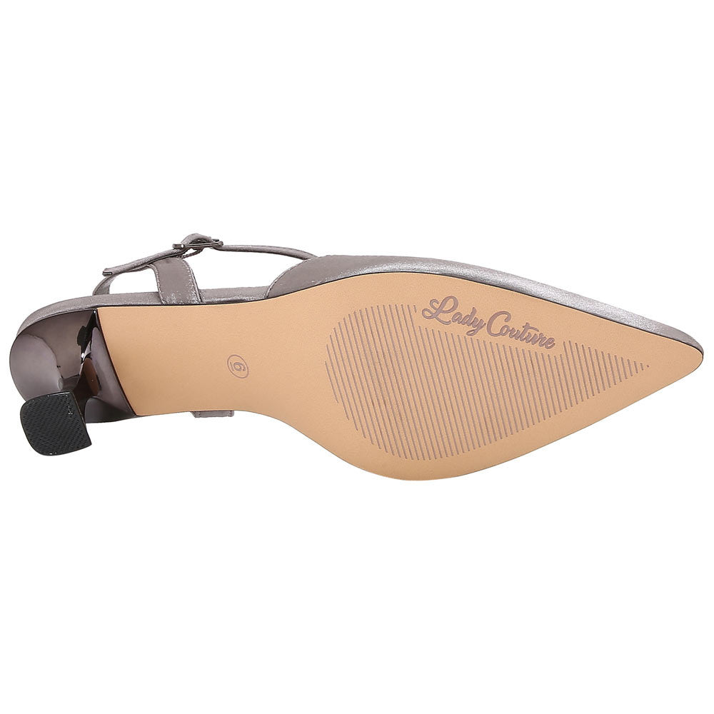 Lady Couture 2" Heel Classy Pump in Pewter