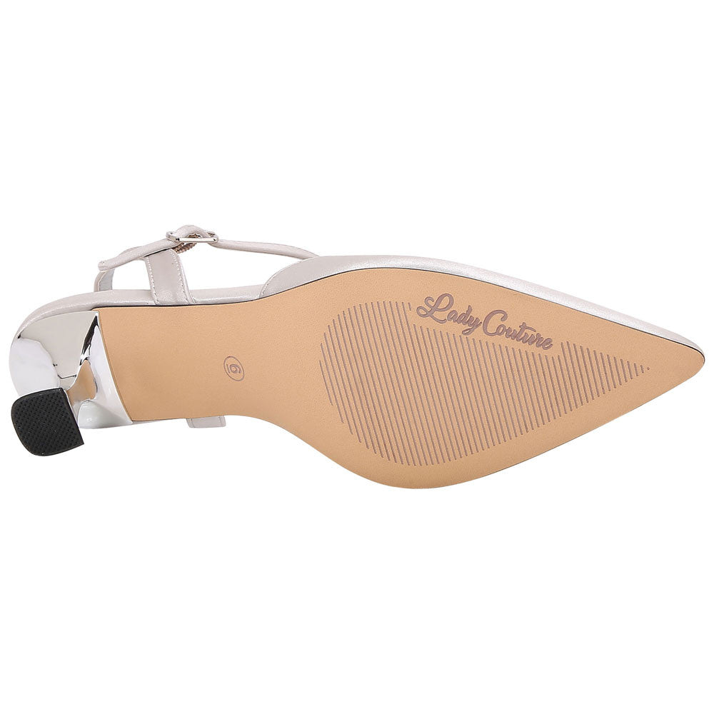 Lady Couture 2" Heel Classy Pump in Silver