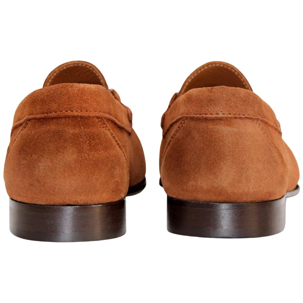 Termoli Rust Suede Leather Slip On | Duca Dress Loafers for Men