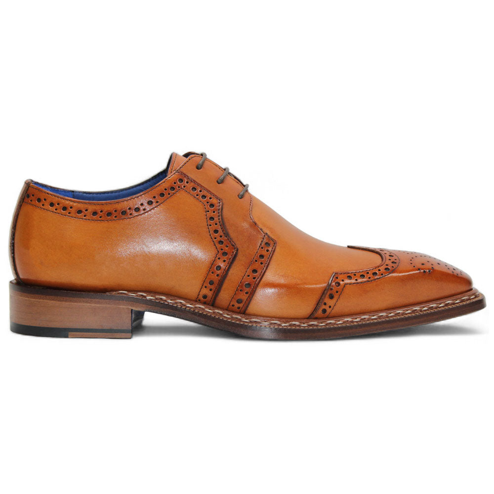 EMILIO FRANCO Marco Gold Calf-Skin Leather Oxfords Shoes