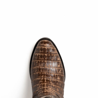 Phoenix Genuine Caiman Belly Skin Stone Brown Cowboy Boot | Marco Di Milano Western Boots