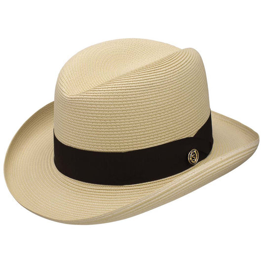 Stetson El Dorado Sand Florentine Milan Straw Homburg Hat