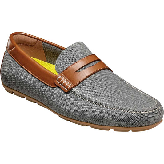 Florsheim Motor Gray Multi Knit Moc Toe Penny Driver Men's Shoes