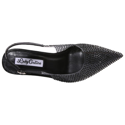 Lady Couture Irene 3.5” High Heel Pumps in Black