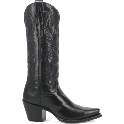 Dan Post Women’s Maria 13” Snip Toe Black Napalino Leather Fashion Boot