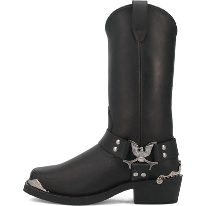 Dingo Chopper Black Leather Biker Boots