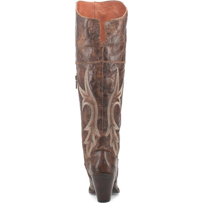 Dan Post Women's Brown Jilted 20” Snip Toe Over-the-Knee Boot