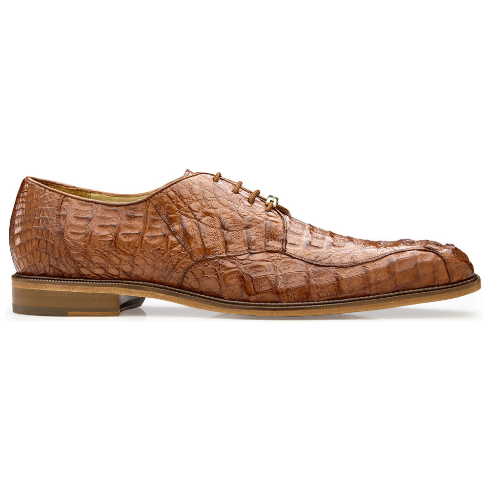 Belvedere Men’s Genuine Hornback Caiman Antique Sport Bicycle Toe Dress Shoes - Chapo
