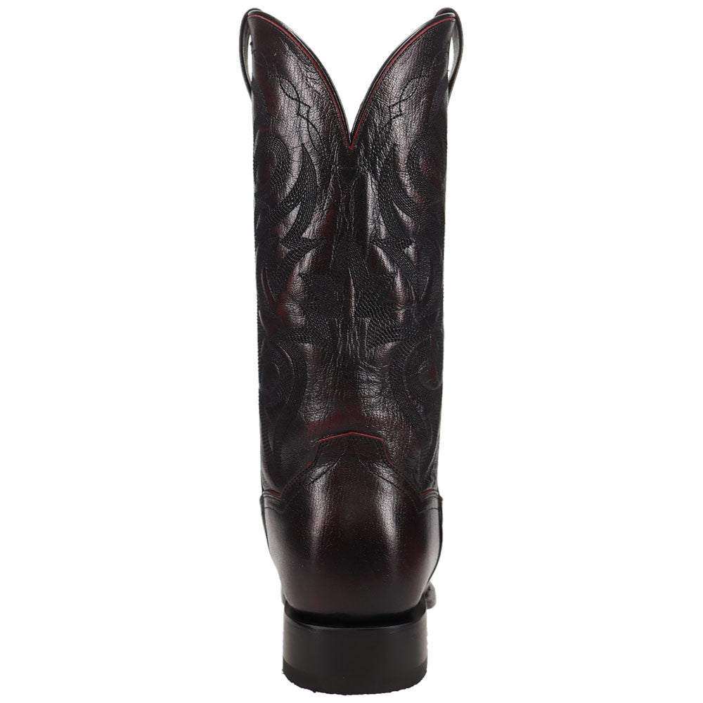 Dan Post Makara Brown Caiman Vamp Round Toe Western Cowboy Boots