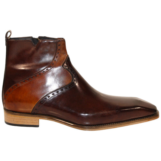 Duca Pedaso Men's Chocolate/Brandy Calf-Skin Leather Oxfords Shoes