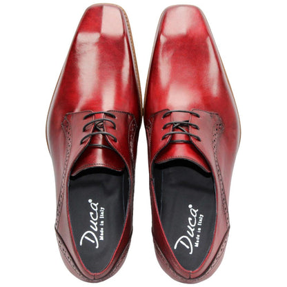 Spada Red Calfskin Leather Oxford | Duca Dress Shoes for Men