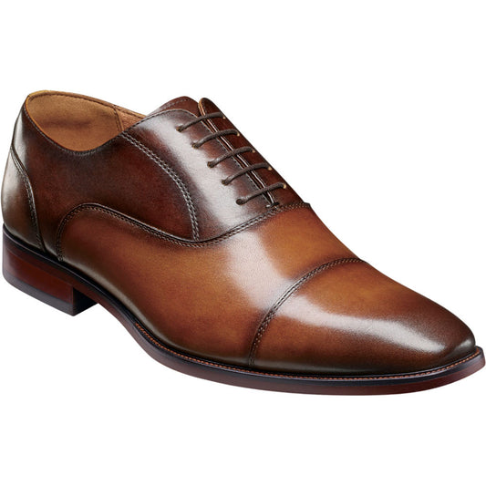 Florsheim Sorrento Cognac Multi Lux Cap Toe Balmoral Oxford Men's Shoes