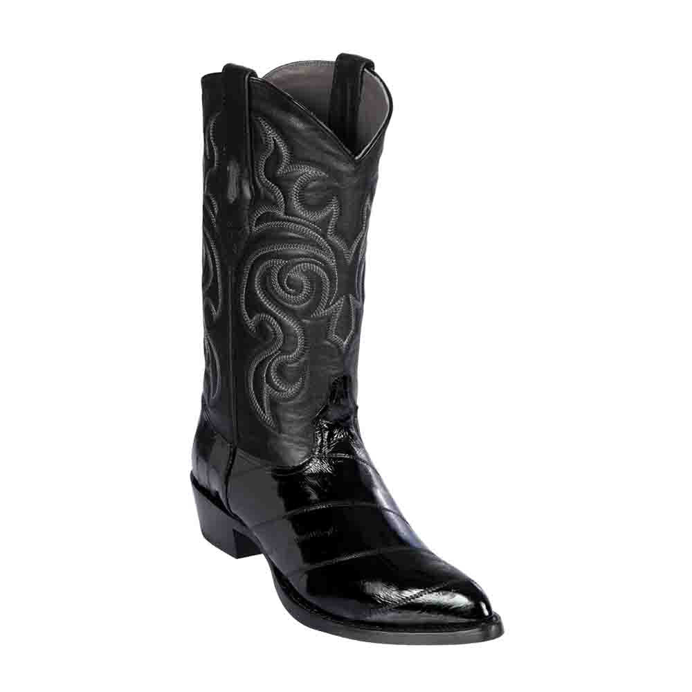 Los Altos Black Eelskin Western Boot